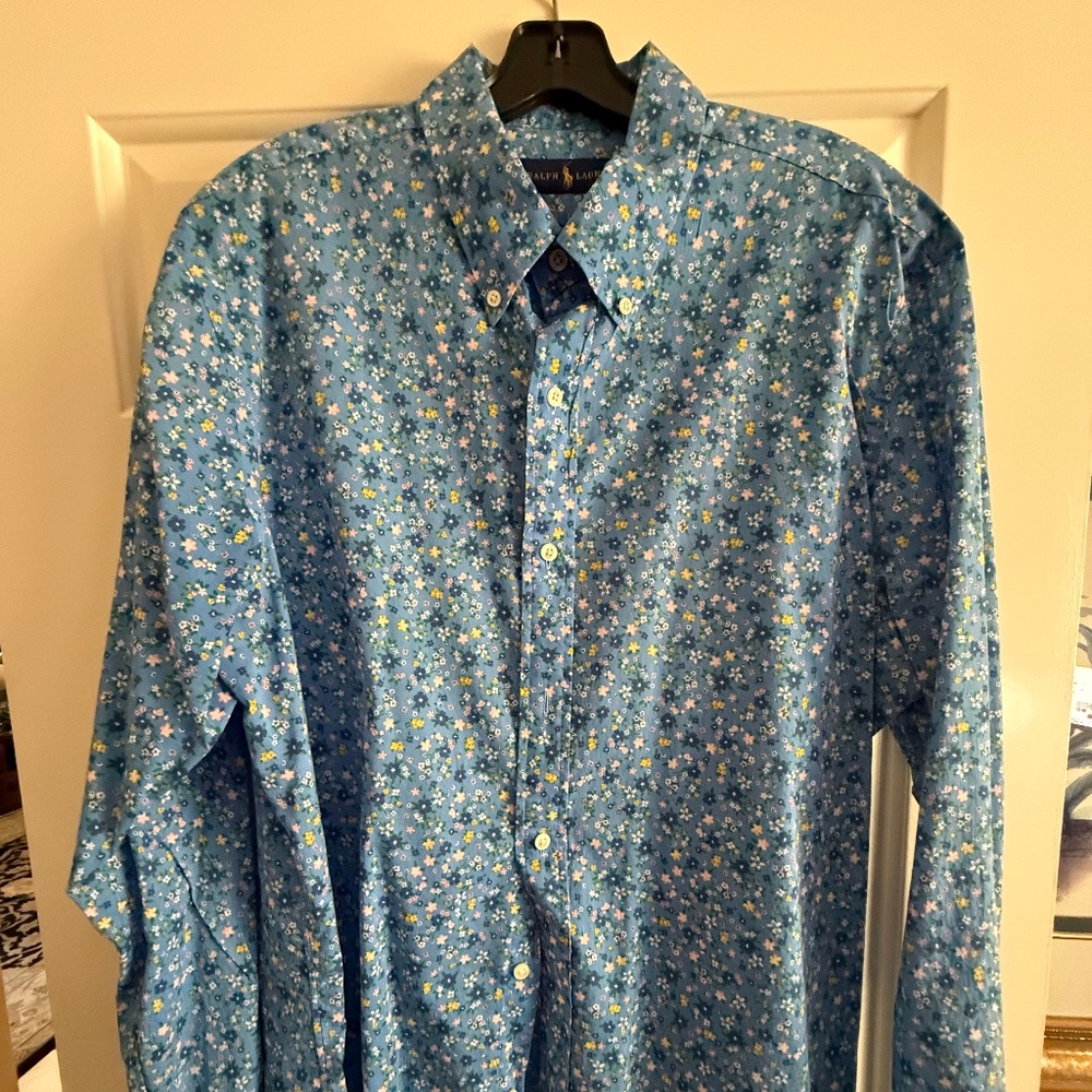 POLO RALPH LAUREN MINI FLORAL LS SHIRT